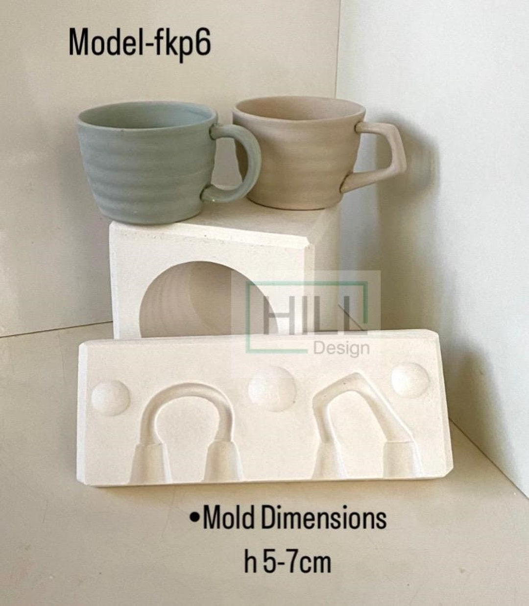 Mug Mold, Slip Casting Mold Ceramics and Porcelain, Craft Kit,plaster