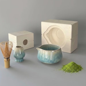 Matcha Skål Gjutform Keramik Keramikverktyg Handgjord Studio Gjutformad Tekopp