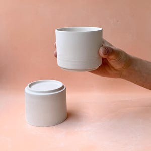 Slipcasting plaster mold ceramic form Gipsform Medium size mug cup vase,handleless mug