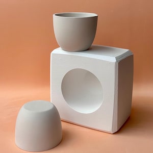 Stampo per tazza, stampo per colata di ceramica e porcellana, kit artigianale, tazza in gesso, colata di ceramica, stampo fatto a mano,