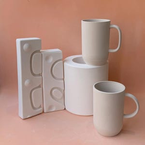 Forma gipsowa do odlewów ceramicznych Gipsform Kubek średniej wielkości, kubek z uchwytem