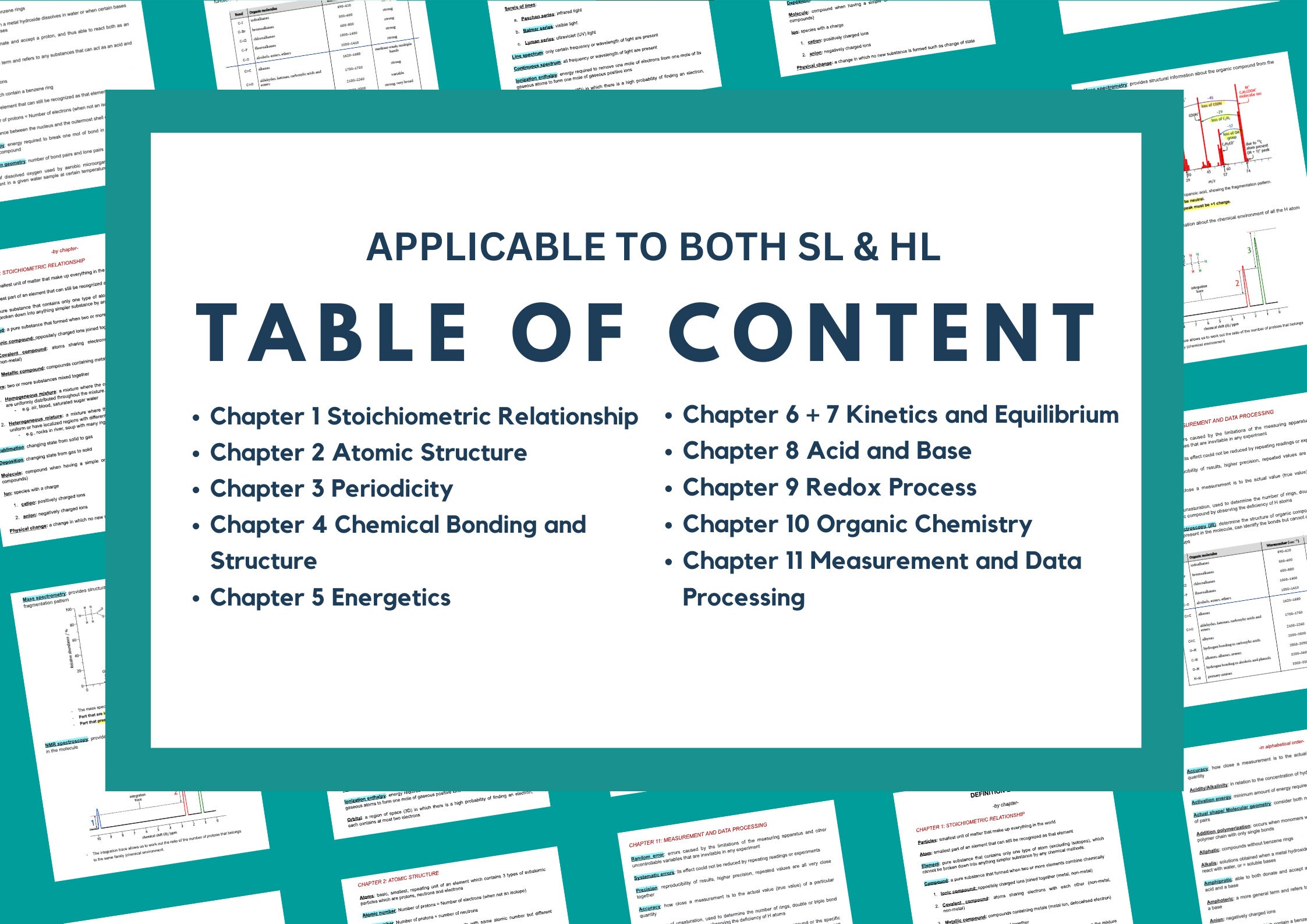 IB Chemistry Definition Booklet (SL + HL) - Etsy