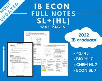 IB Econ SL/(HL) Full Study Notes