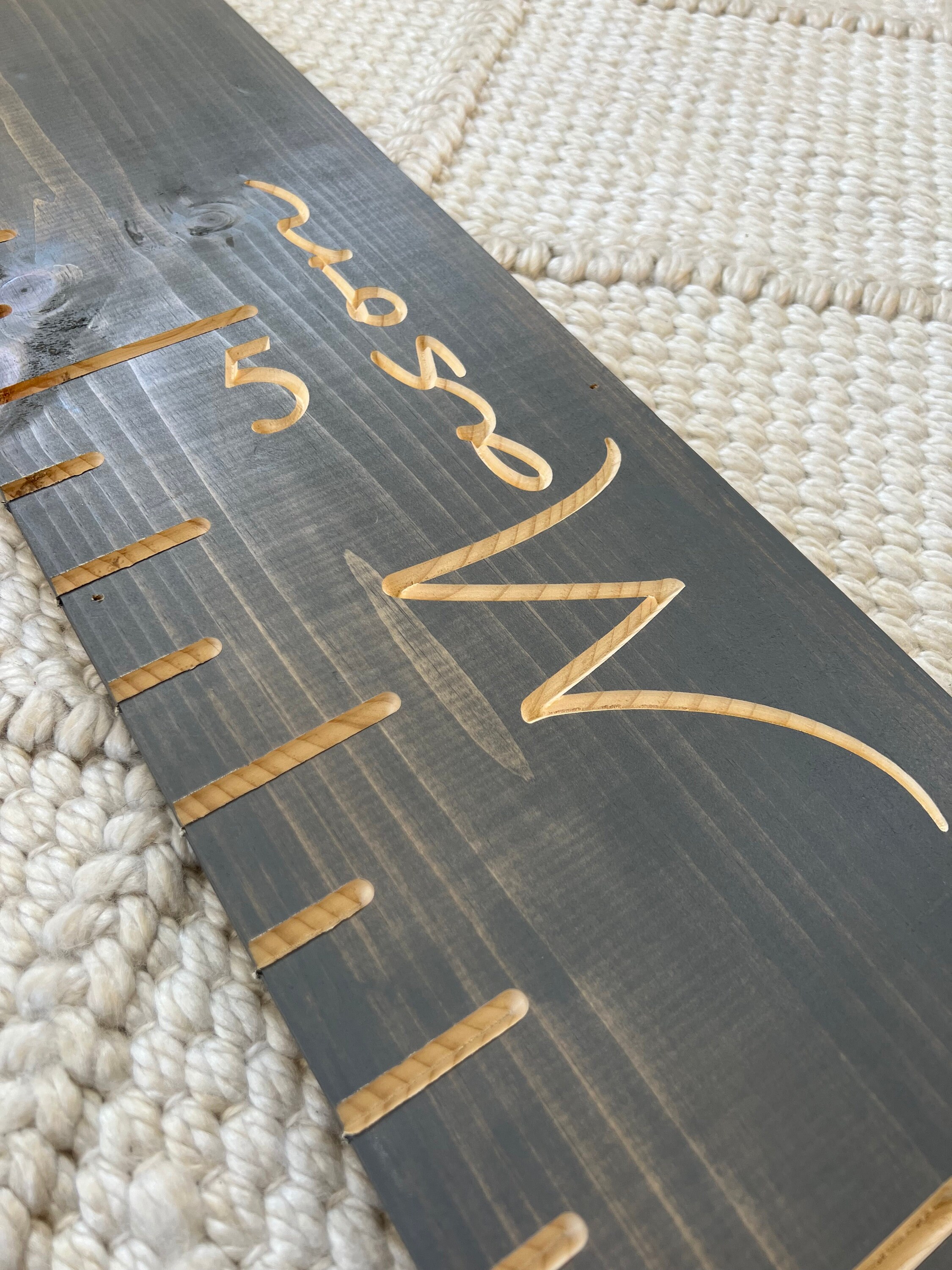 Custom Wood Growth Chart 3D, Family Height Chart Ruler, Playroom Decor