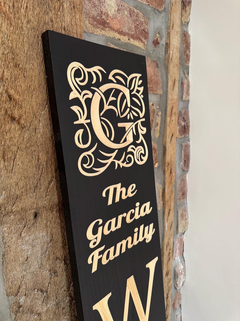 Personalized Welcome Sign for Front Porch | 3D Carved Wood | Custom ...