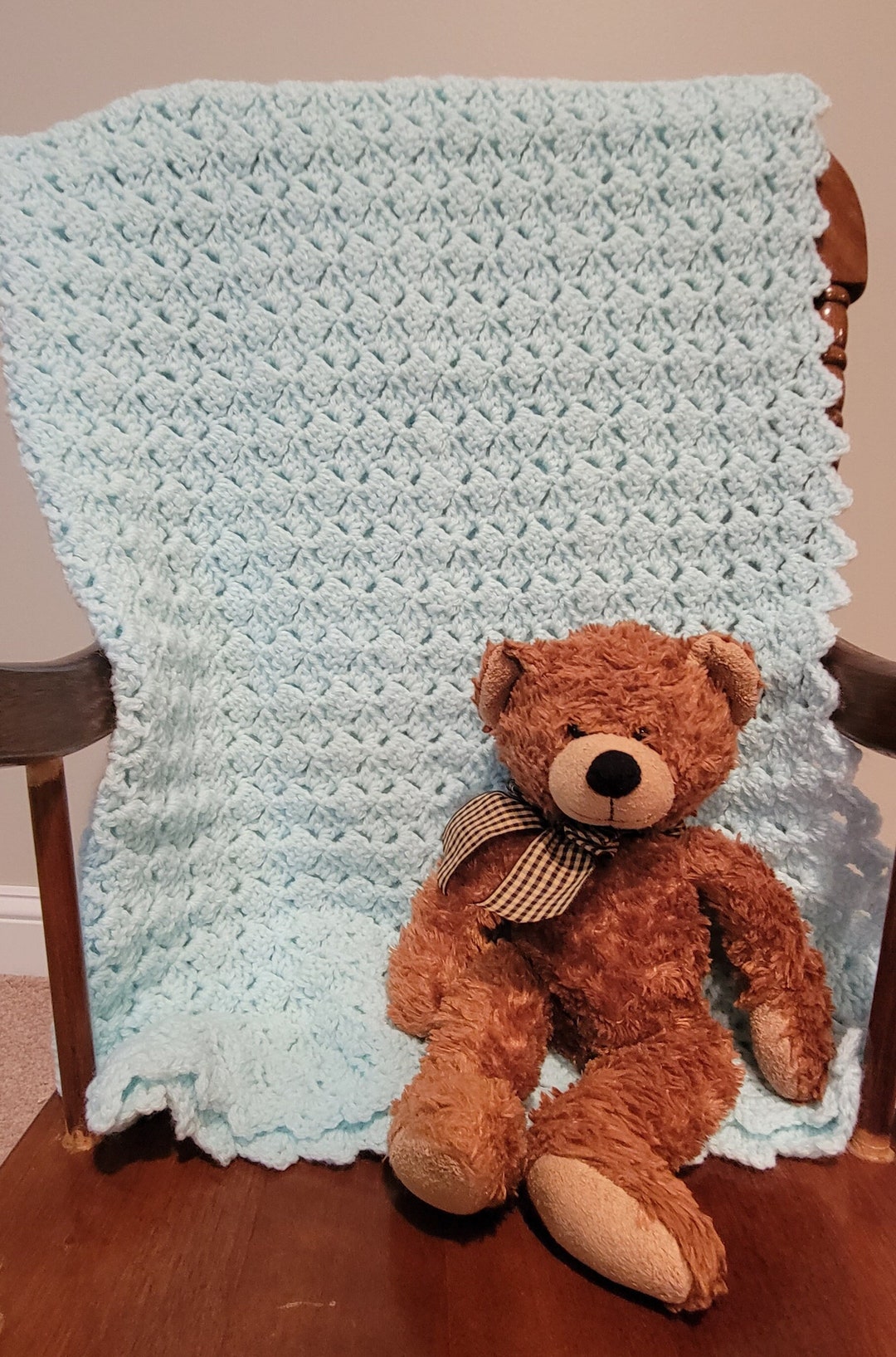 Cuddly Soft Crocheted Baby Blanket Afghan Etsy