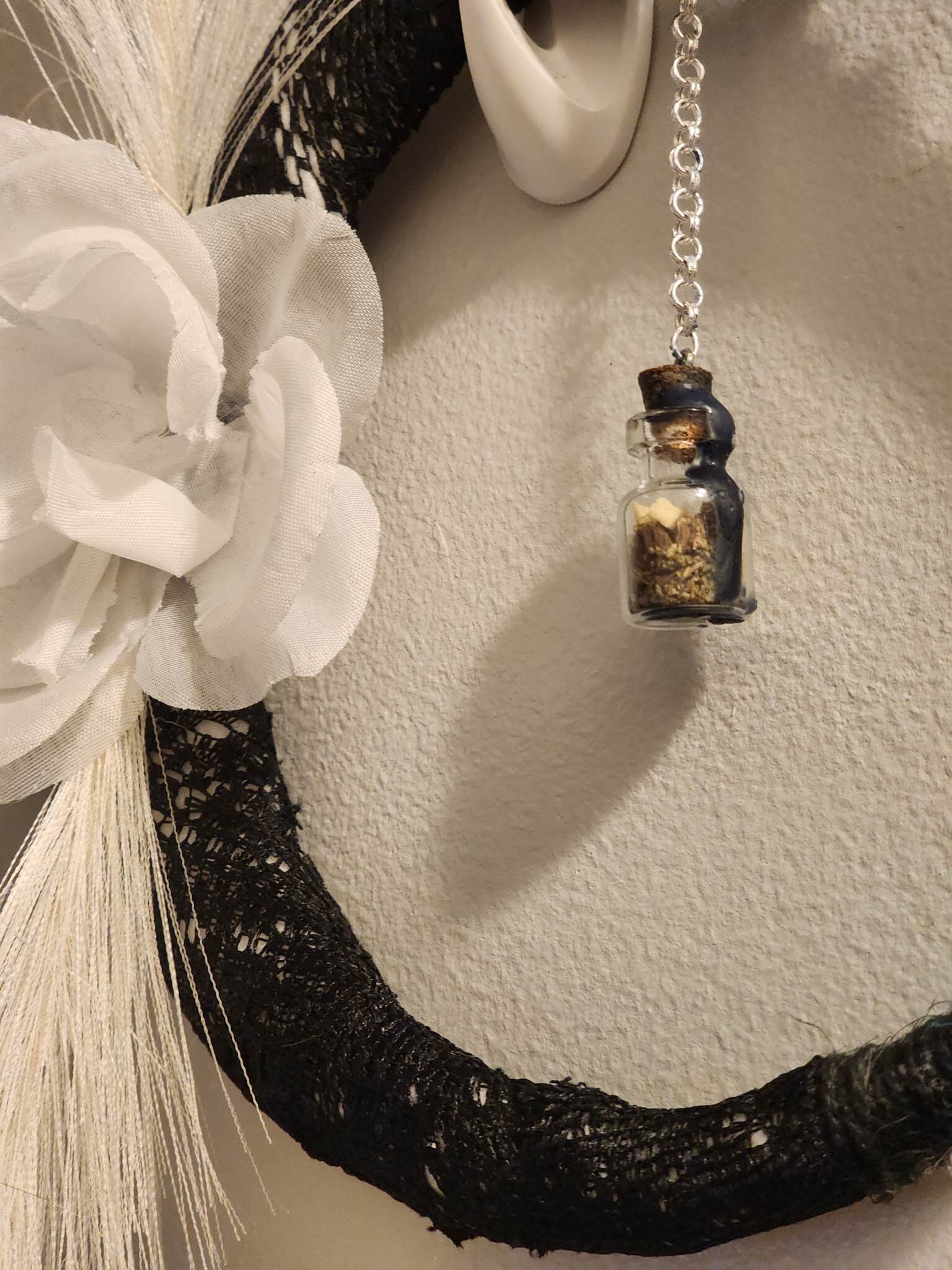 Mini Black and White Protection Moon Wreath Crescent Moon - Etsy