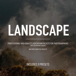 Lightroom Preset Pack LANDSCAPE includes 14 adjustable, high-quality, professional presets for photographers including adaptive sky presets.