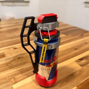 Red Bull Stun Grenade Prop – Energy Drink Can Cosplay Accessory, Replica &