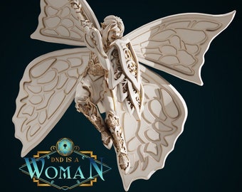 Fairy Paladin - Lavender | 28-32mm & 75mm | HiRes Resin | DND is a Woman |