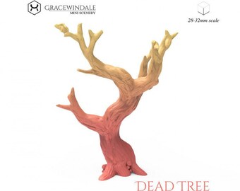 Dead Tree | DnD Miniature Terrain | Dungeons and Dragons | D&D | Tabletop | 28mm | Scatter | 12k HiRes Resin |