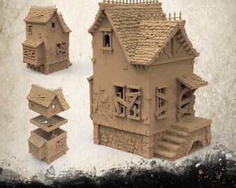 Haunted House | DnD Miniature Terrain | Dungeons and Dragons | D&D | Tabletop | 28mm | Scatter |