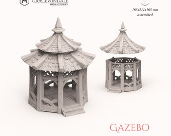 Gazebo | DnD Miniature Terrain | Dungeons and Dragons | D&D | Tabletop | Scatter | PLA Filament | 3D Printed