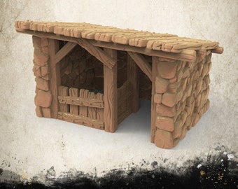 Pigsty | DnD Miniature Terrain | Dungeons and Dragons | D&D | Tabletop | 28mm | Scatter | 12k Hi-Res Resin | PLA Filament |