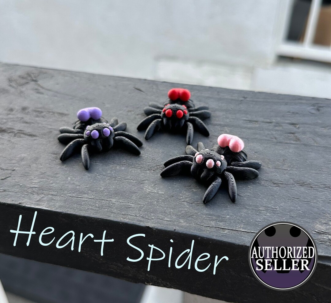 Heart Spider | Fidget Toy | Cinderwing3d | Fidget Friends - Etsy