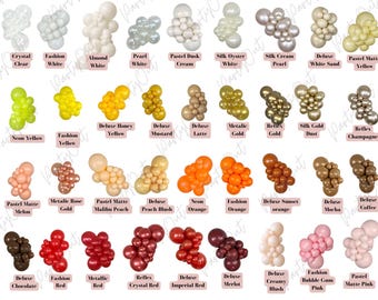 Tuftex, Sempertex, Kalisan Full Set Balloon Digital Color Chart / Catalog- Instant Download, Canva
