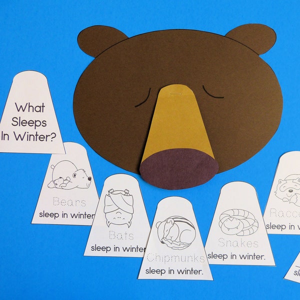 Hibernate Migrate Adapt | Bear Craft and Book | Animals in Winter
