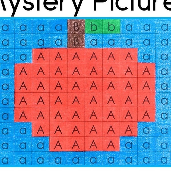 Alphabet Mystery Pictures | Color by Letter | Letter Recognition Worksheets