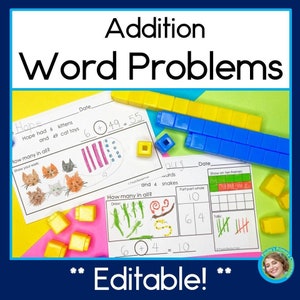 Editable | Programmable Addition Word Problems Make Your Own