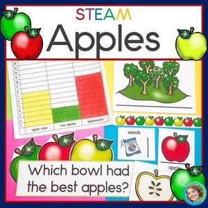 Apples | STEM Activities | book, measurement, graph, taste test, cooking