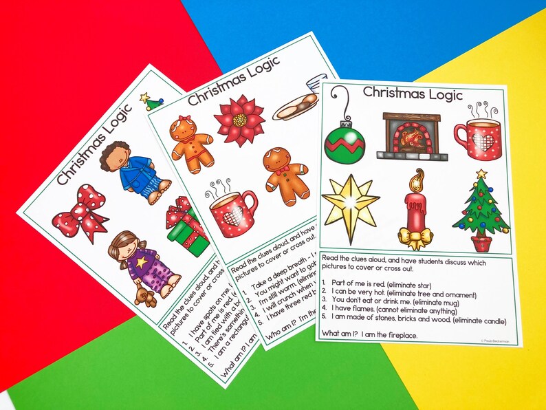 Christmas Math Logic Puzzles Critical Thinking Enrichment Activities Etsy