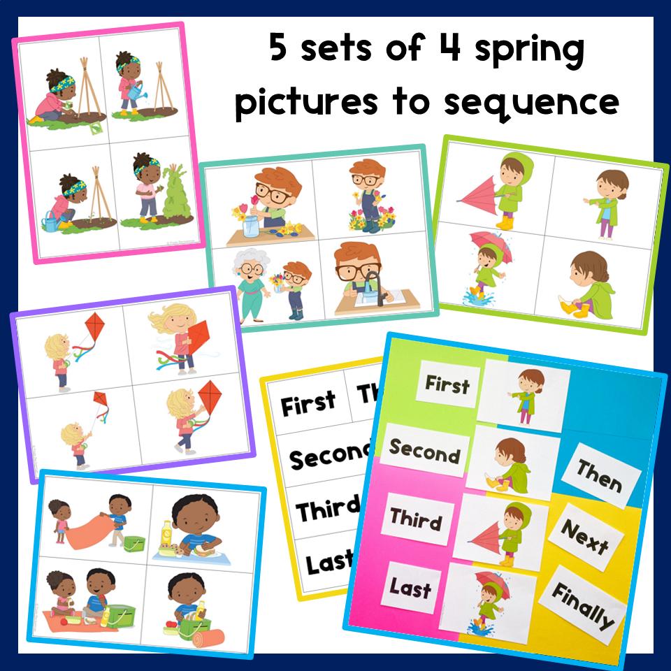 Spring Story Sequencing Speaking and Writing Activities - Etsy