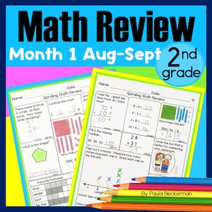August September Morgenarbeit 2.Klasse Mathe Spiralwiederholung Arbeitsblätter Warm Ups Bild 1