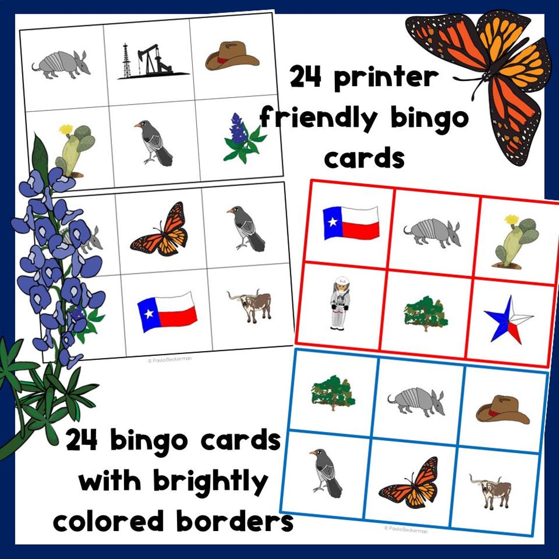 Texas Symbols Bingo Game & State History Posters (printable) - Etsy