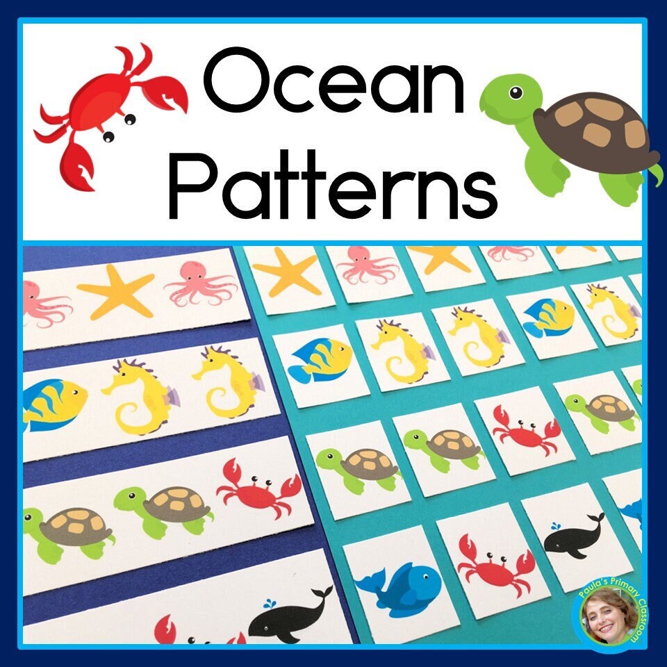 Ocean Animal Patterns Math Center With AB ABC and ABB Patterns - Etsy