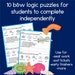 Tide Pool Math Logic Puzzles | Process of Elimination With Ocean ...