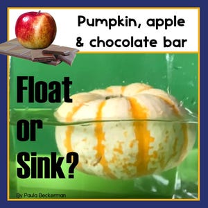 Sink or Float Pumpkin Apple & Candy Bar Fall Science Experiment Graph Worksheets