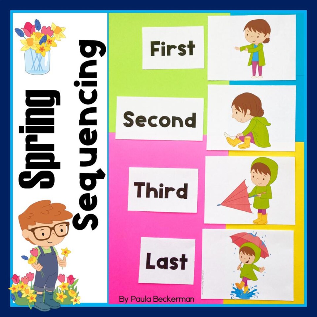 Spring Story Sequencing Speaking and Writing Activities - Etsy