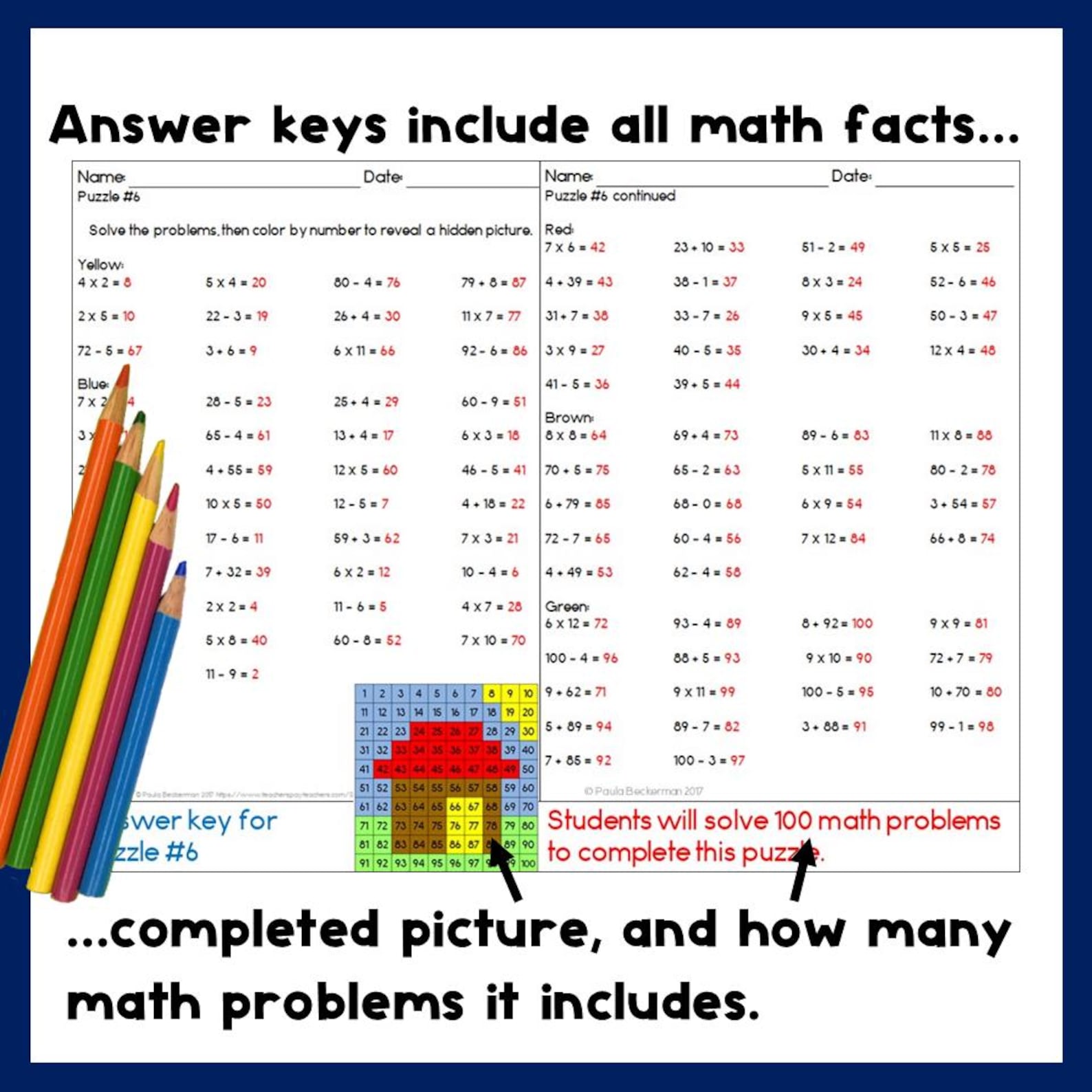 100s Chart | Hundreds Charts | 100 Chart Addition Subtraction ...