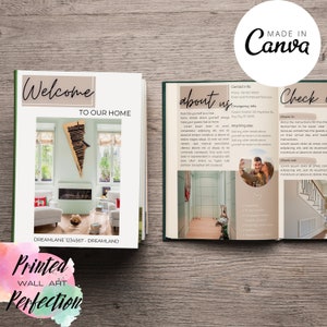 Airbnb Welcome Book Template – Editable Canva Guidebook & VRBO Vacation Rental Welcome Guide, Instant Download