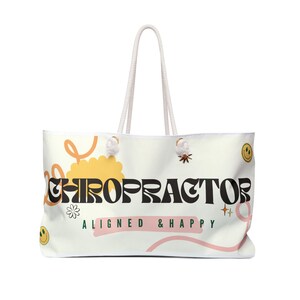 Aligné pour chiropraticien et sac Happy Weekender | Sac de voyage bien-être