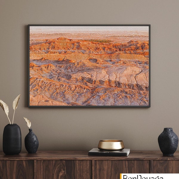 El Valle de la Luna Valley of the Moon San Pedro de Atacama Desert Chile South American Travel Wall Art, Digital Painting from Photography