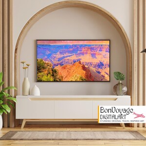 Grand Canyon National Park Arizona United States of America, Red Rock Desert USA, Original Art Digital Painting from Photography Home Decor