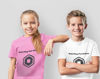 RobuxキッズTシャツ、楽しくてスタイリッシュな若いゲーマー向け