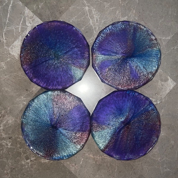 Set of 4 Coasters - Nebula - Galaxy Inspo - Custom Coasters - Coasters - kitchen decor - living room decor - gifts