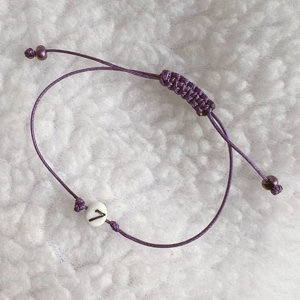 Purple 7 bead simple BTS Bracelet