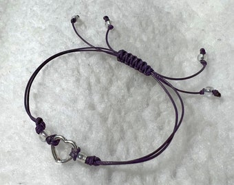 Pulsera BTS Army - Pulsera de amistad Borahae Corazón Púrpura ApoBangPo