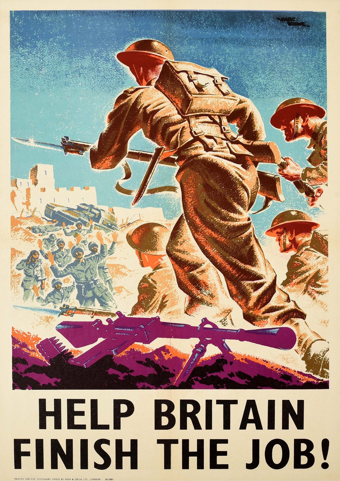 WW2 Help Britain Finish the Job Poster WW2 British Propaganda the Paras Wartime Etsy