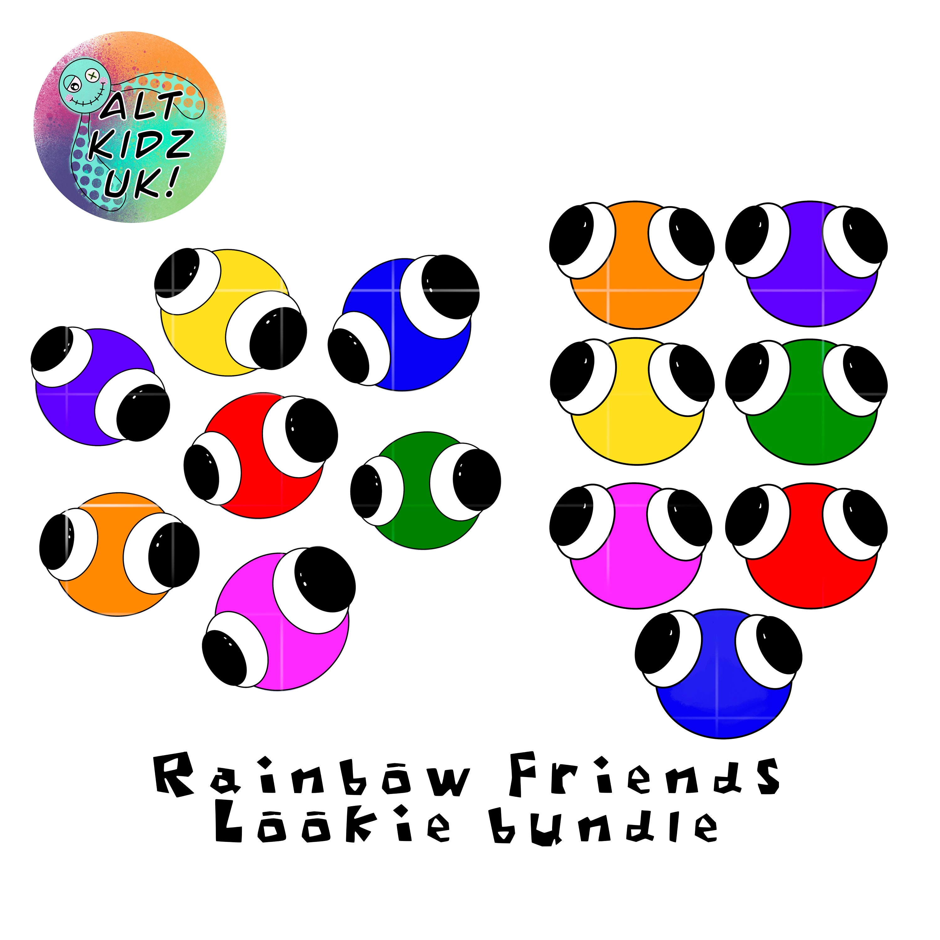 Roblox-inspired Rainbow Friends Characters PNG Digital Download: Ideal for  Sublimation & Printing Crafts 