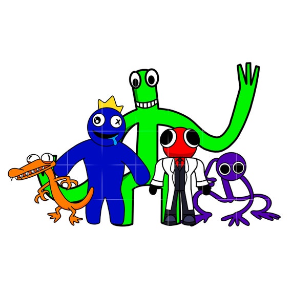 Rainbow Friends Blue and Green Art