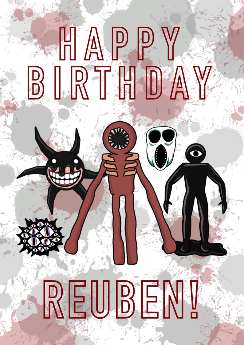 Doors Roblox Birthday Card, Digital Printable Birthday Card, Made to