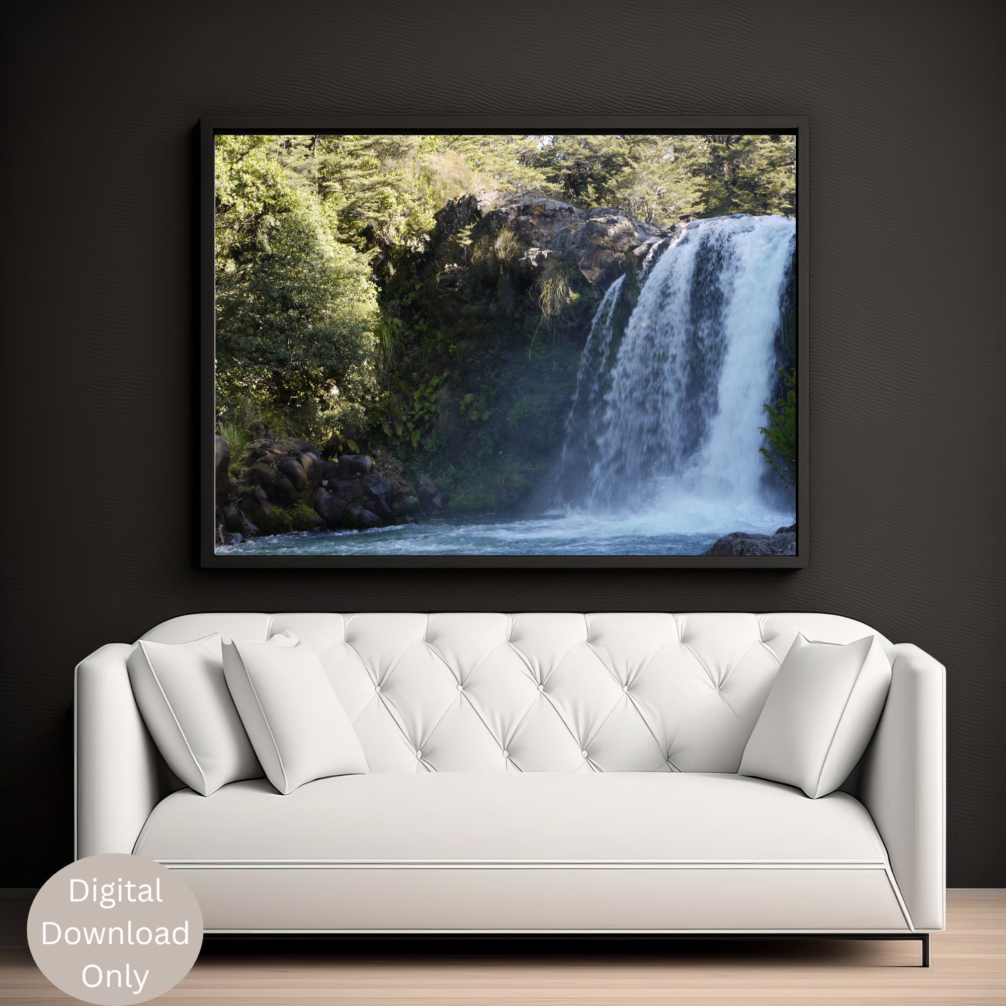 Gollums Pool Photo as Canvas Gallery Wrap. Tawhai Falls River Waterfall