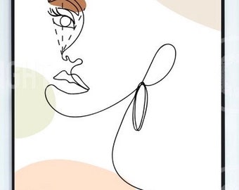 Line Art - Botox - Filler - Injector - Line Drawing Wall Decor - Fat Dissolve - Art Prints - Unframed - Digital Download - High-Res PNG File