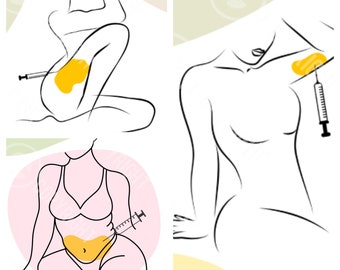 Set 2 of Three Lemon Bottle Line Art Wall Prints - Line Drawing Wall Decor -  Art - Esthetician - Digital Download - High-Res PNG File