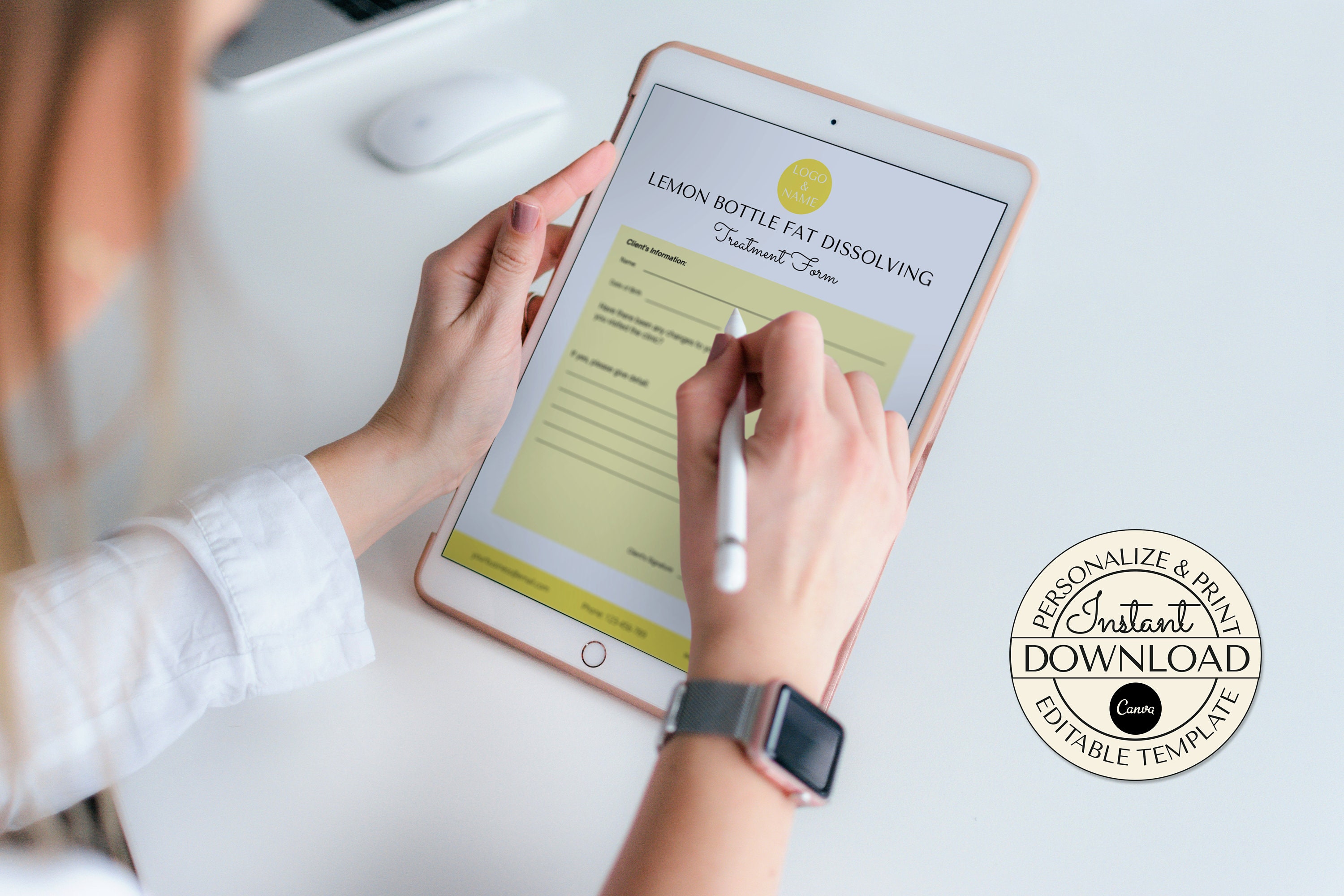 Editable Treatment Record Forms for Lemon Bottle Fat Dissolving System ...