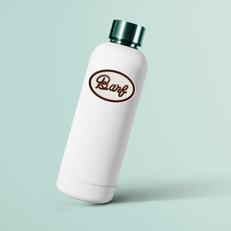 Barf Name Badge Waterproof Vinyl Sticker - Etsy